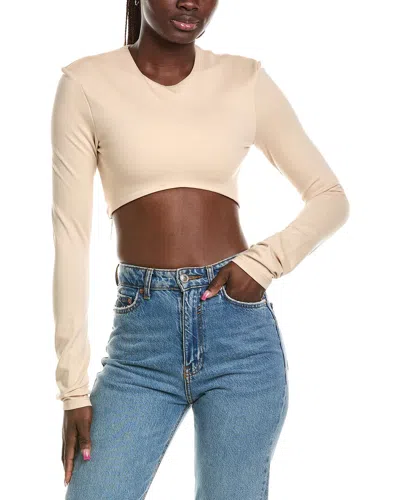 Paris Georgia Elemental Darla Crop Top In Neutral