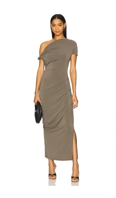 Paris Georgia Elemental Ida Dress In 淡褐色