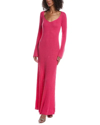 Paris Georgia Elemental Linen-blend Knit Dress In Grey