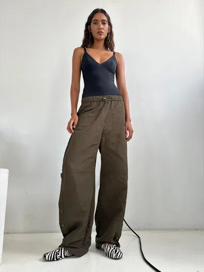 Paris Georgia Elemental Parachute Pant | Seaweed In Green