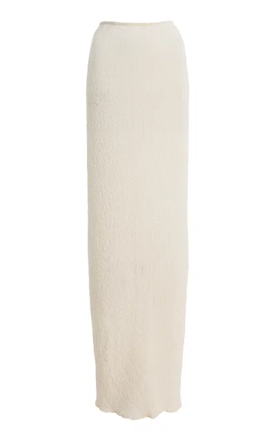 Paris Georgia Elemental Popcorn Maxi Skirt In White