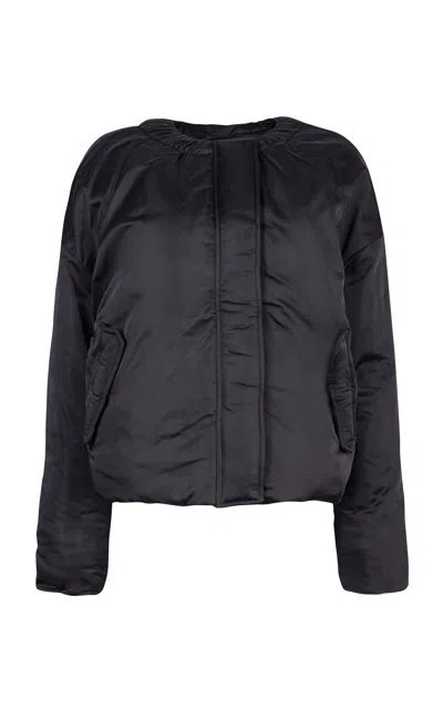 Paris Georgia Elevated Nylon Bomber Jacket In Black