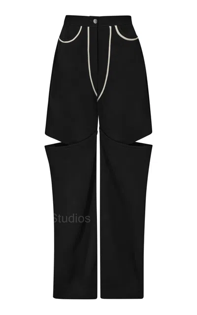 Paris Georgia Emelio Cutout Trousers In Black