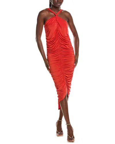Paris Georgia Farrah Ruched Maxi Dress In Red