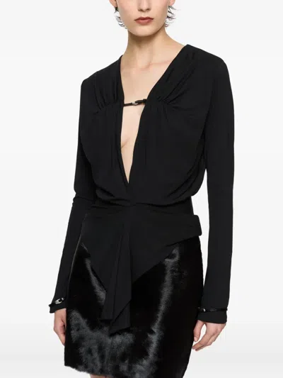 Paris Georgia Filomena Long-sleeve Top In Black