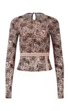 Paris Georgia Floral Printed Top In Black
