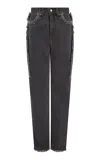 Paris Georgia Fray Frindged Jeans In Grey