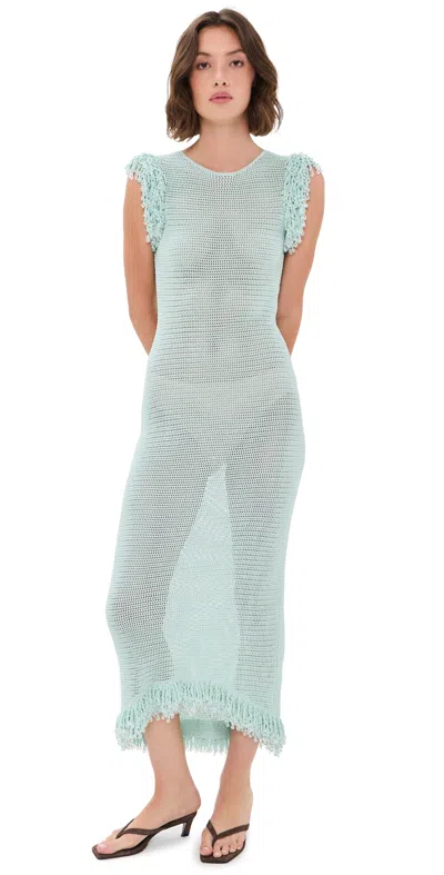 Paris Georgia Fringe Dress Celeste Blue