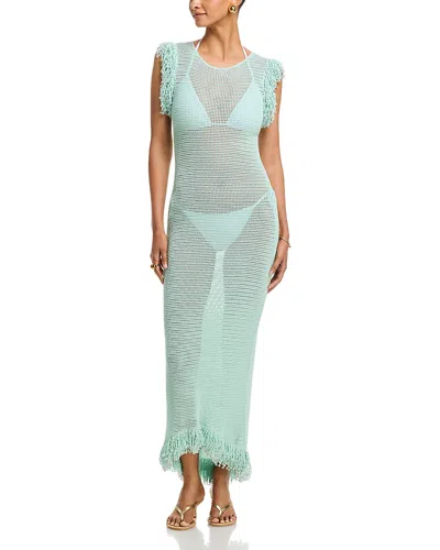 Paris Georgia Fringe Dress In Green