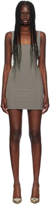 Paris Georgia Gray Zig Zag Minidress In Slate
