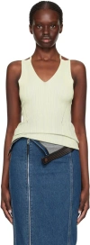 Paris Georgia Green & Blue Criss-cross Tank Top In Cloud