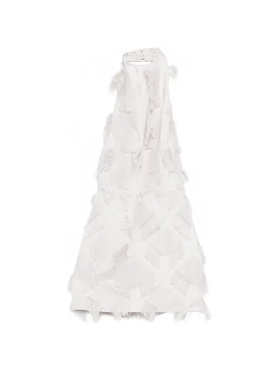 Paris Georgia Halter-neck Mini Dress In White