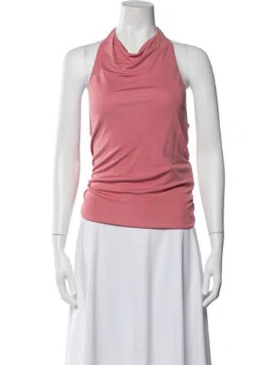 Pre-owned Paris Georgia Halterneck Sleeveless Top W/ Tags In Pink