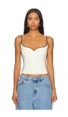 Paris Georgia Ssense Exclusive White Heart Tank Top In Cream & Carob