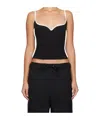 Paris Georgia Heart-shaped Vest In Black
