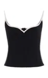 Paris Georgia Black Heart Tank Top In Black,white