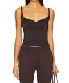 Paris Georgia Heart Top In Chocolate In Black