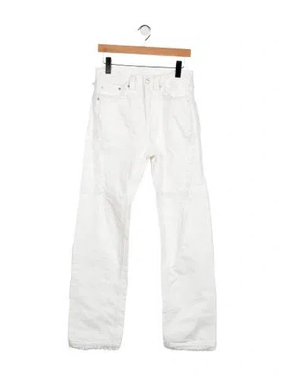 Pre-owned Paris Georgia High-rise Straight Leg Jeans In White