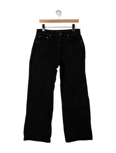 Pre-owned Paris Georgia High-rise Wide Leg Jeans In Black