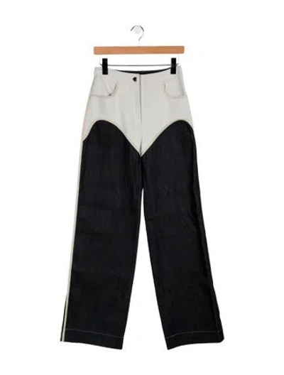 Pre-owned Paris Georgia High-rise Wide Leg Jeans In Blue
