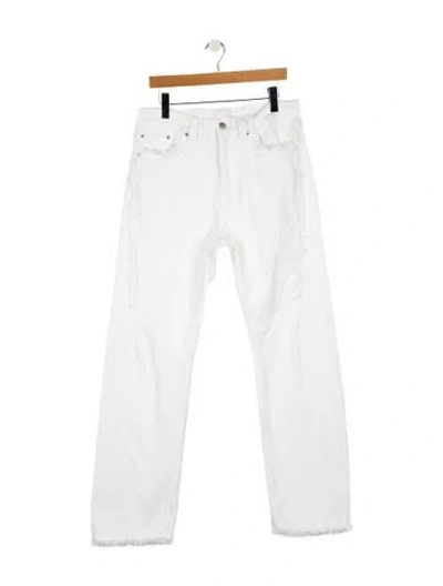 Pre-owned Paris Georgia High-rise Wide Leg Jeans In White