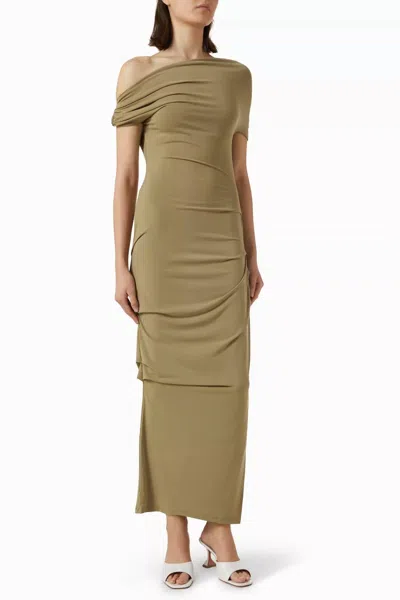 Paris Georgia Ida Dress In Tan In Green