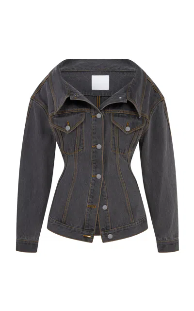 Paris Georgia Jemimah Denim Jacket In Grey
