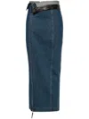 Paris Georgia Jo Maxi Denim Skirt In Blue