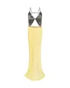 Paris Georgia Katie Backless Satin Dress In Multi