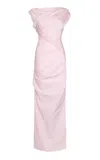 Paris Georgia Kaya Ruched Maxi Dress In Pink