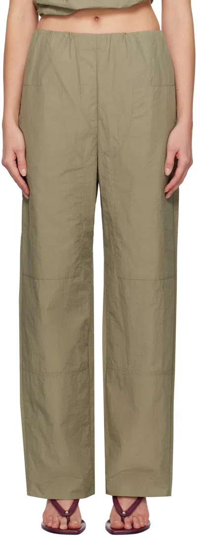 Paris Georgia Khaki Cocoon Trousers In Clay