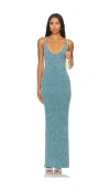 Paris Georgia Knubby Dress In Mixed Blue