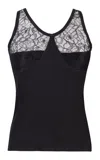 Paris Georgia Lace Cotton Top In Black