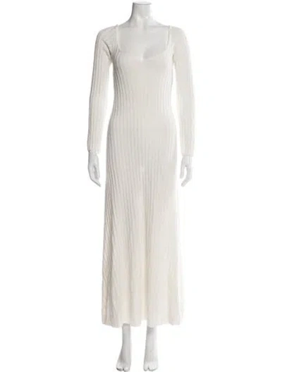 Pre-owned Paris Georgia Linen Long Dress In Neutrals