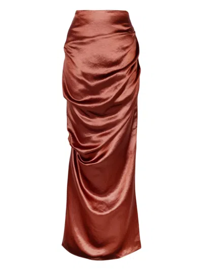 Paris Georgia Liquid Skirt In 褐色