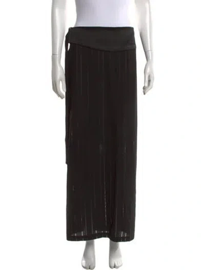 Pre-owned Paris Georgia Long Skirt In Black