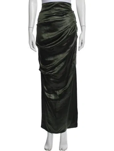 Pre-owned Paris Georgia Long Skirt In Green