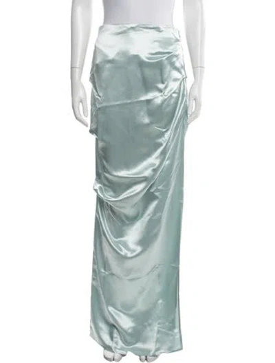 Pre-owned Paris Georgia Long Skirt W/ Tags In Blue/green