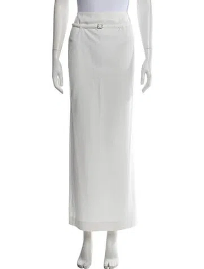 Pre-owned Paris Georgia Long Skirt In White
