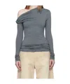 Paris Georgia Long-sleeved Sweater In Gray