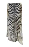 Paris Georgia Mae Printed Georgette Midi Skirt In Grey