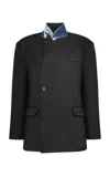 Paris Georgia Male Wool Blazer In Black