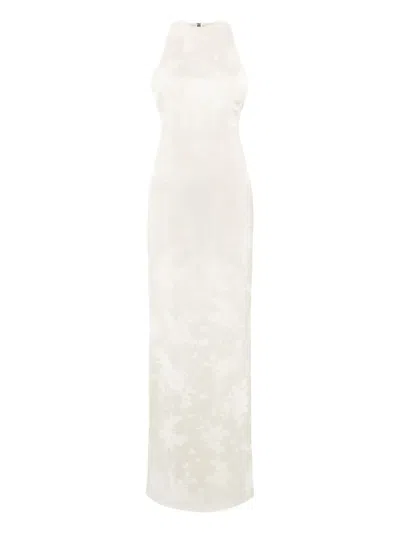 Paris Georgia Maxine Floral Jacquard Maxi Dress In White