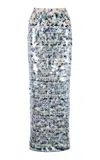 Paris Georgia Mermaid Sequined Knit Skirt In Multi
