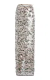Paris Georgia Mermaid Sequined Maxi Skirt In Silver