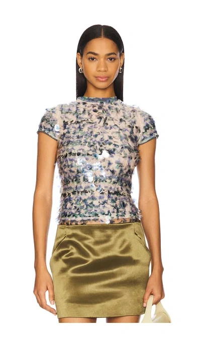 Paris Georgia Mermaid Tee In Multi Sequins