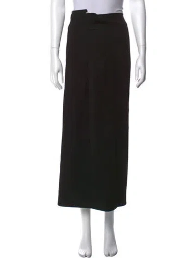 Pre-owned Paris Georgia Midi Length Skirt In Black