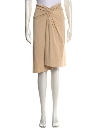 Pre-owned Paris Georgia Midi Length Skirt In Neutral