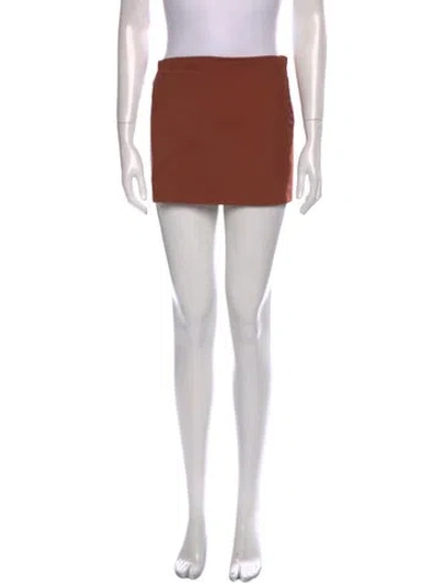 Pre-owned Paris Georgia Mini Skirt In Burgundy