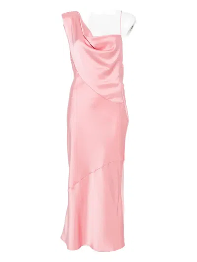 Paris Georgia Minka Cowl-neck Slip Dress In Pink